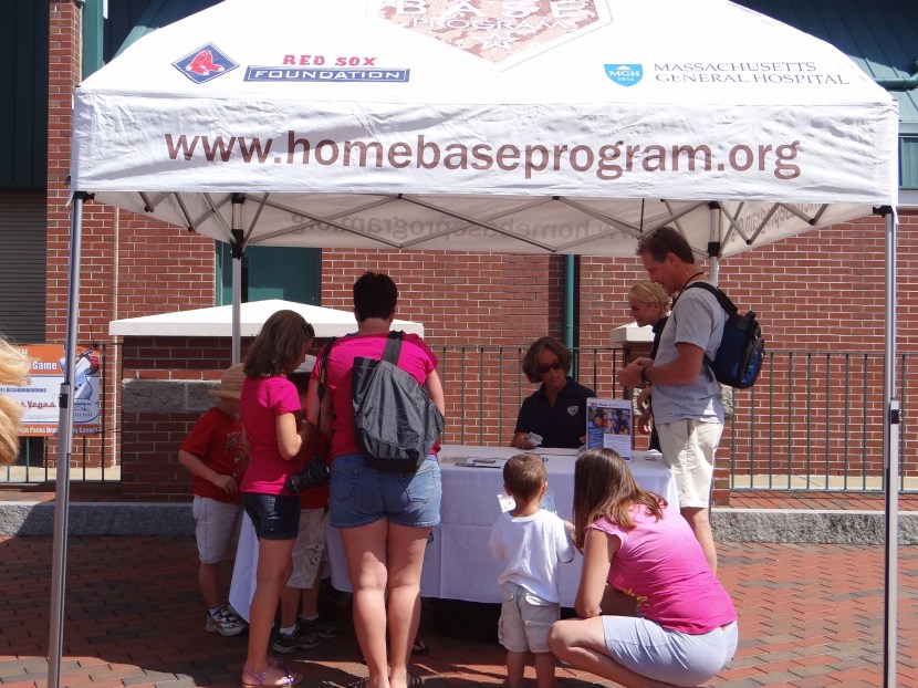 Home Base Tent in Hadlock Field Plaza.