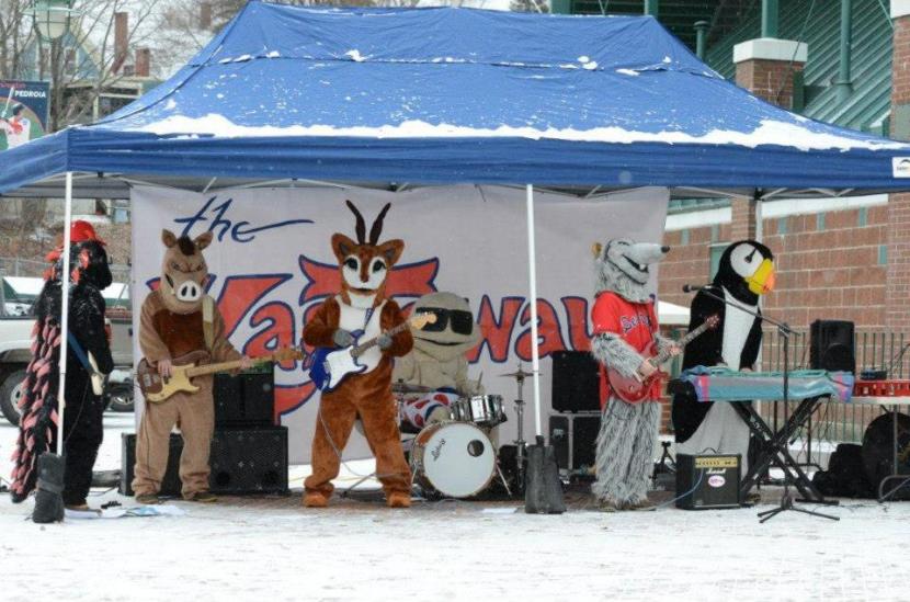 The Kastaways performed with a special guest (the one with the antlers).
