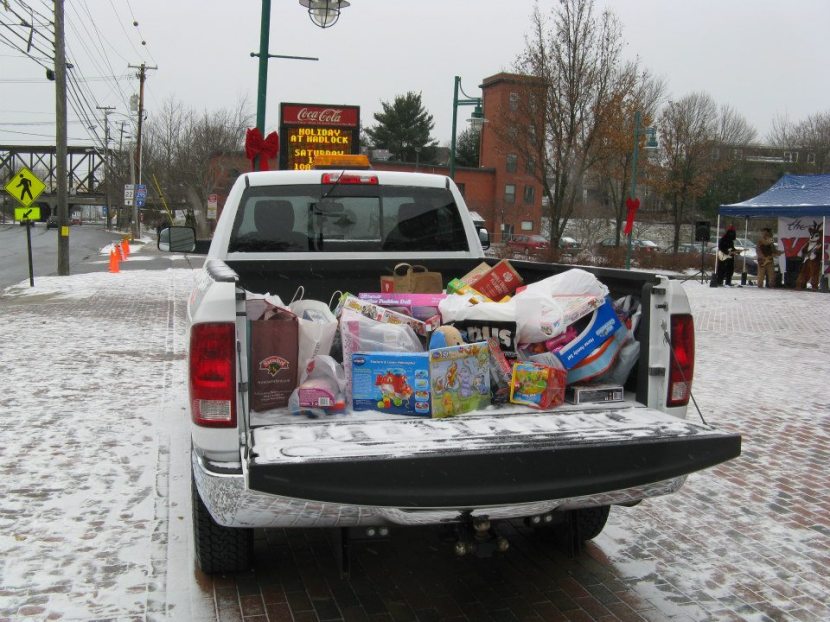 We filled a pick up truck from Southern Maine Motors with toys for the Toys for Tots program.